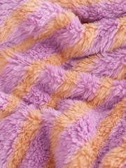 Pink/Orange Stripe Fleece Dressing Gown (9mths-16yrs) - Image 8 of 9