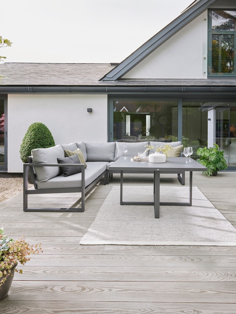 Life Outdoor Living Lava Mist Grey Orleans Garden Corner Set - Image 1 of 5
