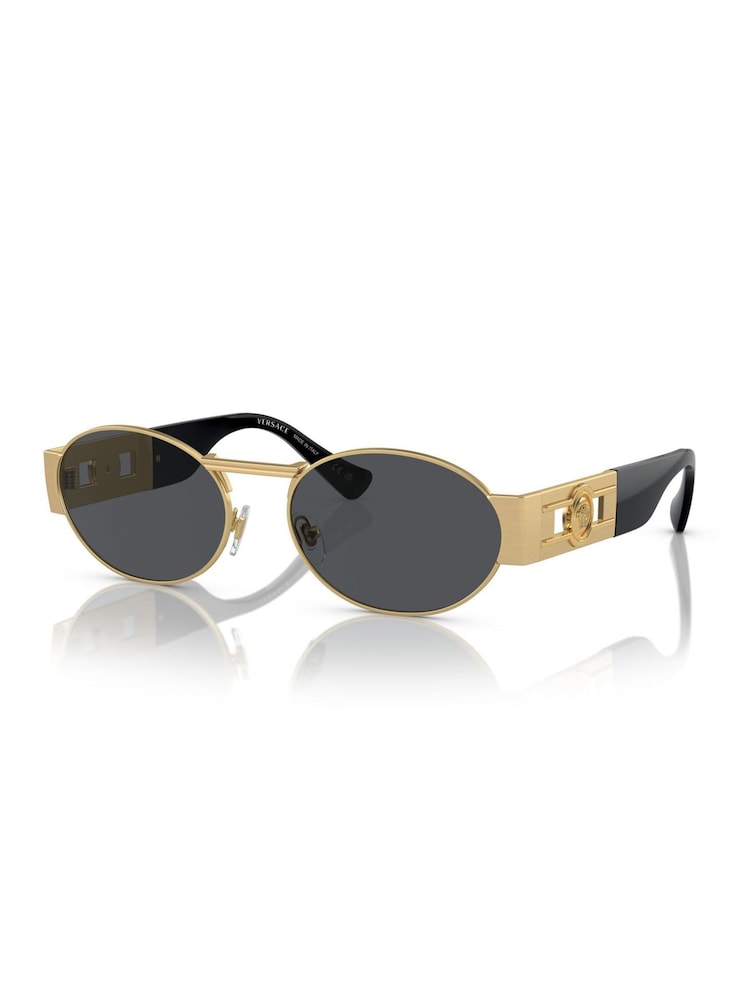 Versace Gold Versace 0Ve2264 Oval Sunglasses - Image 1 of 5
