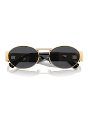 Versace Gold Versace 0Ve2264 Oval Sunglasses - Image 4 of 5