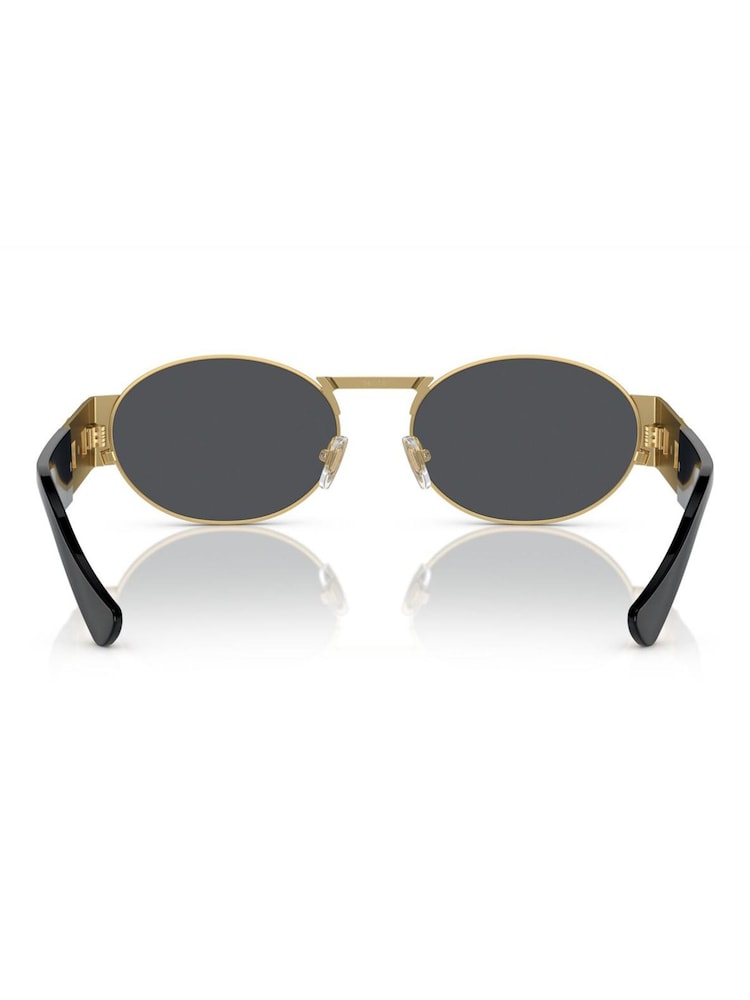 Versace Gold Versace 0Ve2264 Oval Sunglasses - Image 5 of 5