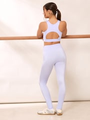 Lipsy Shiny Lilac Purple Sport Crop Top (5-14yrs) - Image 5 of 5