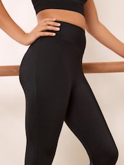 Lipsy Black Mesh Crop Top and Leggings Sport Set (5-14yrs) - Image 4 of 5