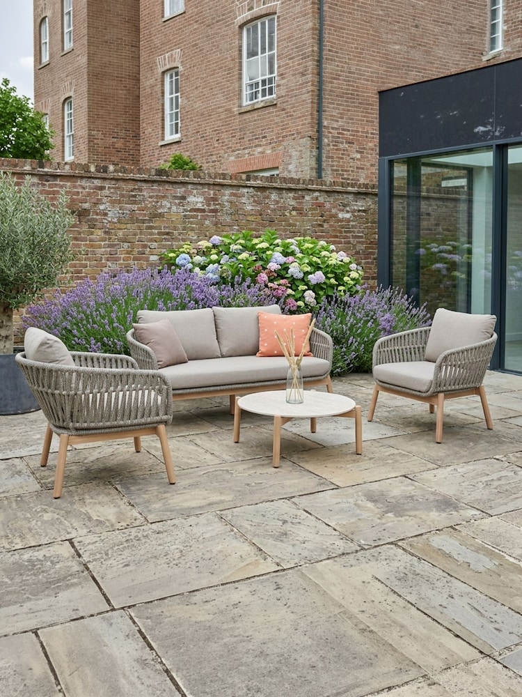 Norfolk Collection Beige Cream Modesto Garden Lounge Set - Image 1 of 4 Norfolk Collection Beige Cream Modesto Garden Lounge Set - Image 1 of 4