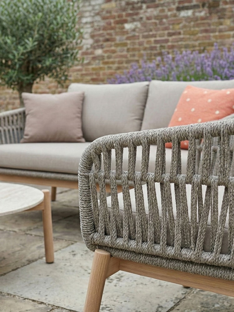 Norfolk Collection Beige Cream Modesto Garden Lounge Set - Image 2 of 4 Norfolk Collection Beige Cream Modesto Garden Lounge Set - Image 2 of 4