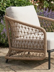 Norfolk Collection Dune Beige Cream Peakdale Open Weave Sofa Garden Set - Image 5 of 5