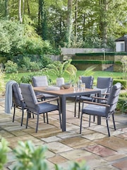 Norfolk Collection Anthracite Grey Easton 6 Seater Garden Dining Set - Image 1 of 6