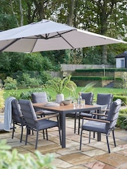 Norfolk Collection Anthracite Grey Easton 6 Seater Garden Dining Set - Image 2 of 6