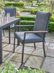 Norfolk Collection Anthracite Grey Easton 6 Seater Garden Dining Set - Image 3 of 6
