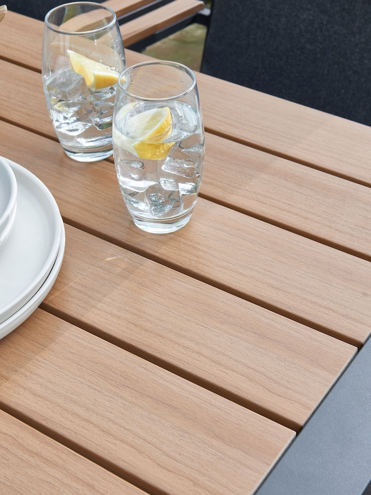 Norfolk Collection Anthracite Grey Easton 6 Seater Garden Dining Set - Image 6 of 6