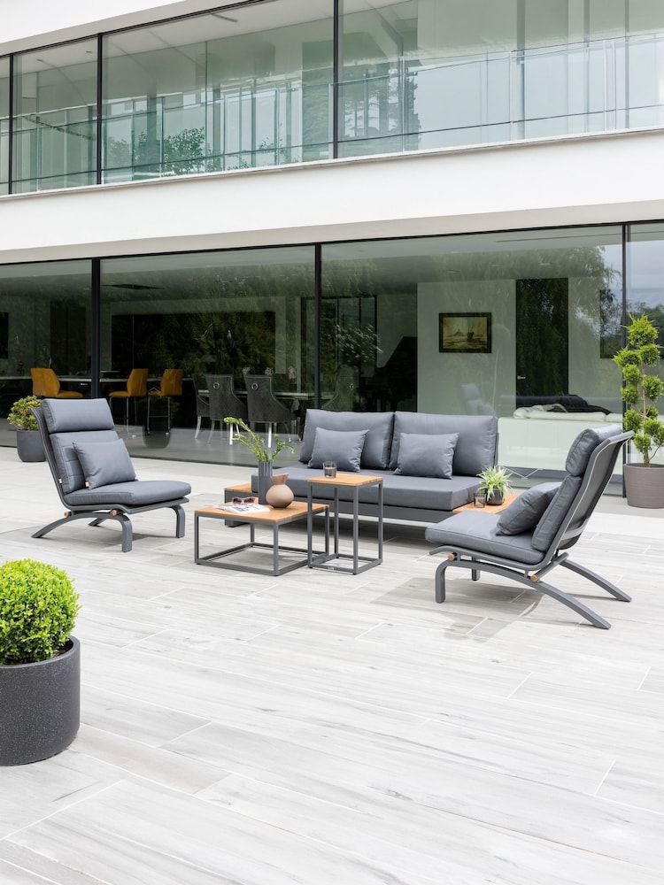 Life Outdoor Living Lava Grey Soho Garden Lounge Set with Felix Chairs - Image 1 of 3