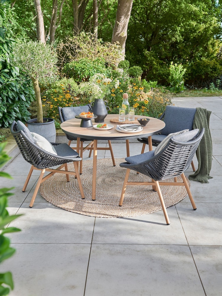 Norfolk Collection Stone Grey Keswick 4 Seat Garden Dining Set - Image 1 of 5