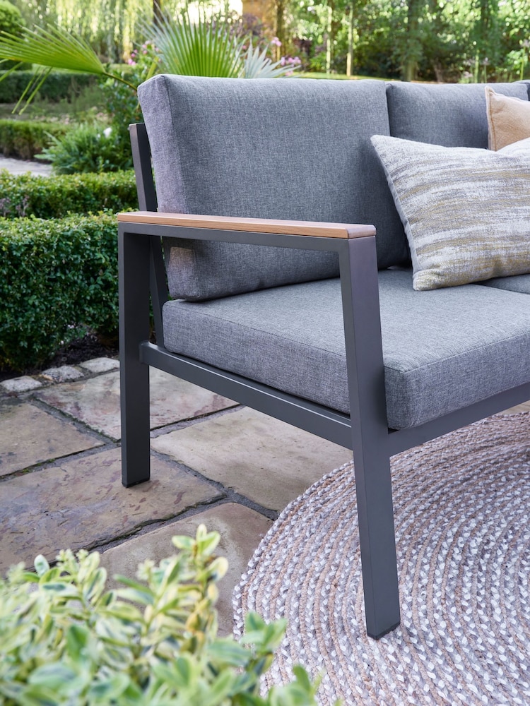 Norfolk Collection Anthracite Grey Easton Mini Garden Corner Set - Image 5 of 5