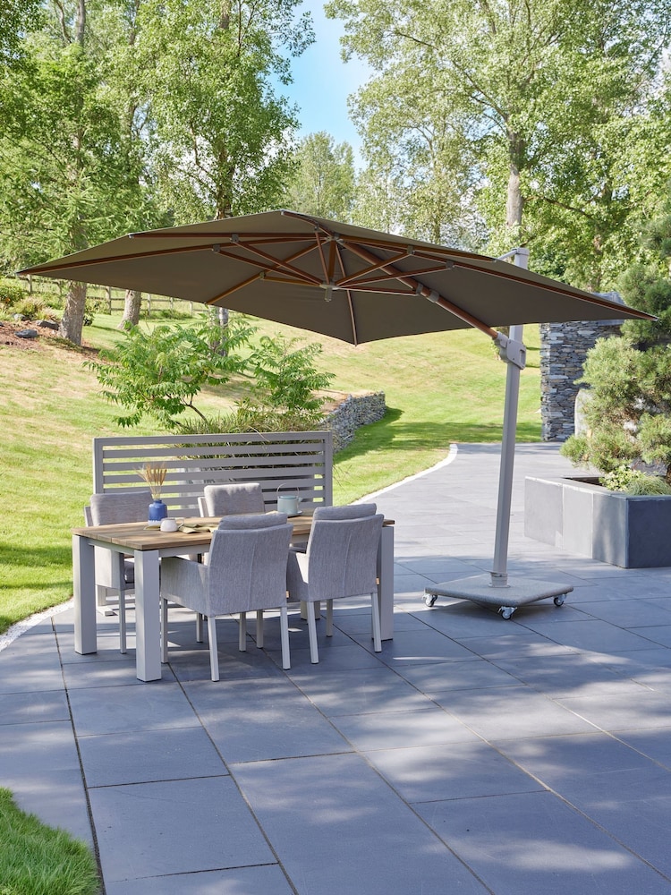 Life Outdoor Living Beige Cream Jasmyn 3m Garden Parasol with Granite Base - Image 1 of 4 Life Outdoor Living Beige Cream Jasmyn 3m Garden Parasol with Granite Base - Image 1 of 4