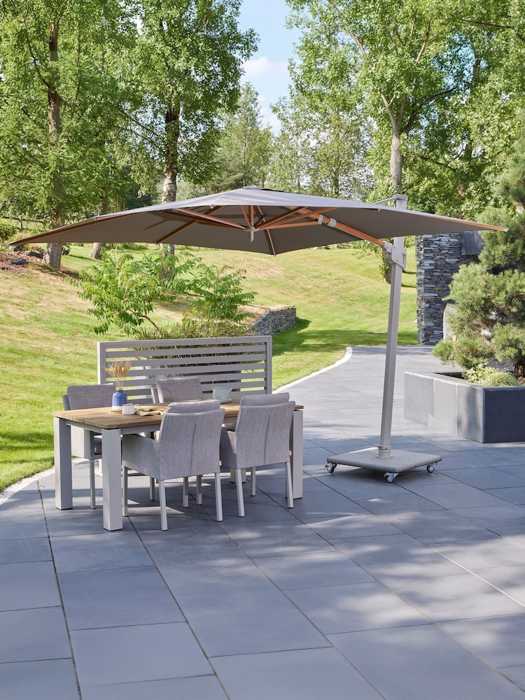 Life Outdoor Living Beige Cream Jasmyn 3m Garden Parasol with Granite Base - Image 2 of 4 Life Outdoor Living Beige Cream Jasmyn 3m Garden Parasol with Granite Base - Image 2 of 4