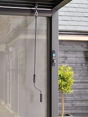 Norfolk Collection Grey Aluminium Nexus Garden Pergola 3m x 4m with LEDs and 3 Screens - Image 3 of 6