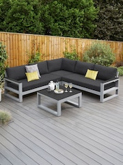 Life Outdoor Living Lava Graphite Grey Mallorca Garden Corner Set - Image 1 of 5