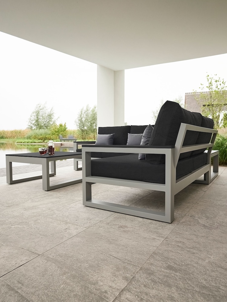 Life Outdoor Living Lava Graphite Grey Mallorca Garden Corner Set - Image 2 of 5
