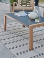 Norfolk Collection Woodlook Cream Melford Wood Look Garden Sofa Set - Image 2 of 3