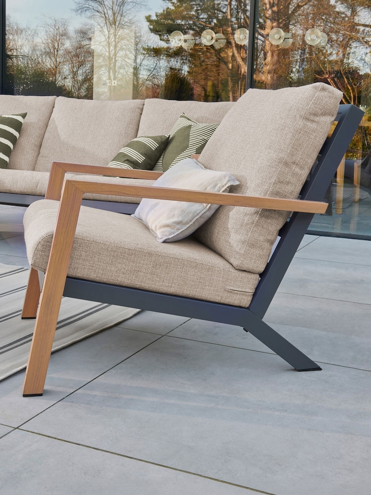 Norfolk Collection Woodlook Cream Melford Wood Look Garden Sofa Set - Image 3 of 3 Norfolk Collection Woodlook Cream Melford Wood Look Garden Sofa Set - Image 3 of 3