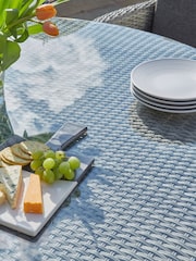 Norfolk Collection Beige Cream Burnham 6 Seat Garden Dining Set - Image 3 of 5