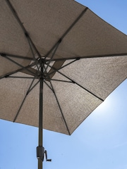 Royce Smoke Grey Anthracite Premium 2.5m Square Garden Parasol with LEDs - Image 5 of 6