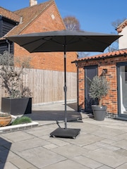Royce Carbon Anthracite Grey Premium 2.5m Square Garden Parasol with LEDs - Image 1 of 6