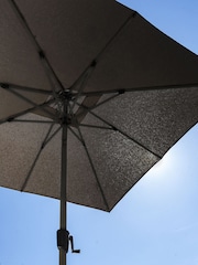 Royce Carbon Anthracite Grey Premium 2.5m Square Garden Parasol with LEDs - Image 5 of 6