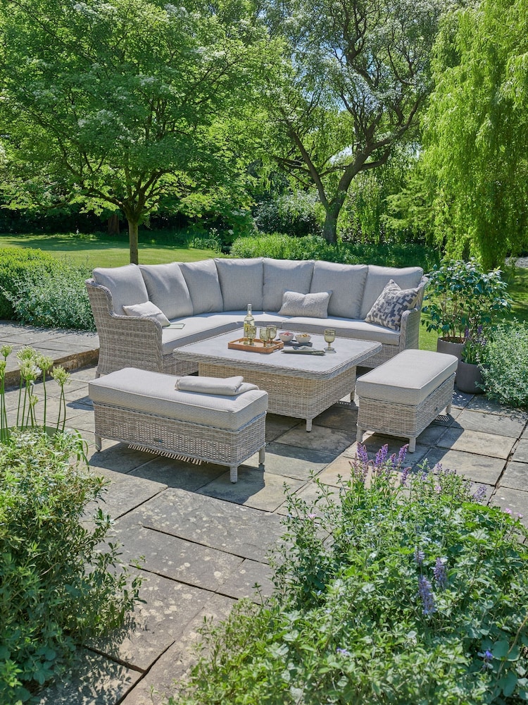 Norfolk Collection Beige Cream Vienna Large Garden Corner Set - Image 1 of 6