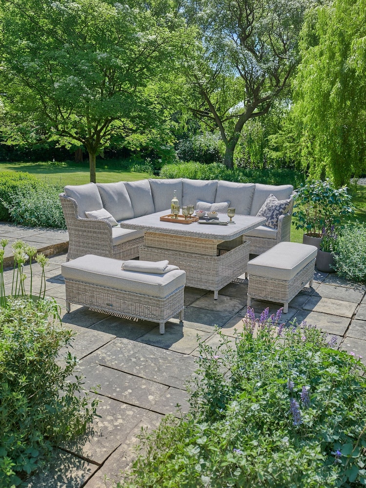 Norfolk Collection Beige Cream Vienna Large Garden Corner Set - Image 2 of 6