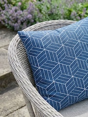 Norfolk Collection Speckled Beige Cream Cotswold Wicker Garden Bistro Set - Image 2 of 5