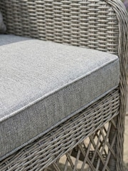 Norfolk Collection Speckled Beige Cream Cotswold Wicker Garden Bistro Set - Image 5 of 5