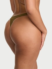 Victoria's Secret Green Chameleon Thong Lace Overlay Knickers - Image 2 of 2