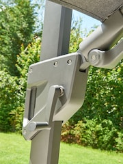 Royce Carbon Anthracite Grey Ambassador 3m Garden Cantilever with LEDs - Image 2 of 4