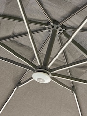 Royce Carbon Anthracite Grey Ambassador 3m Garden Cantilever with LEDs - Image 3 of 4