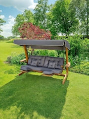 Norfolk Collection Anthracite Grey St Andrews 3 Seater Garden Swing Set - Image 1 of 6