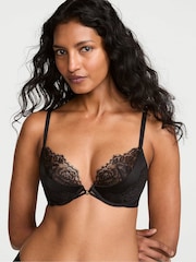 Victoria's Secret Black Plunge Push Up Lace Bra - Image 2 of 3