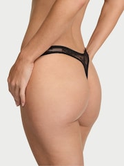 Victoria's Secret Black Thong Lace Overlay Knickers - Image 2 of 2