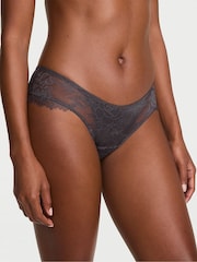Victoria's Secret Tornado Grey Cheeky Lace Overlay Knickers - Image 1 of 2