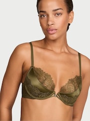 Victoria's Secret Green Chameleon Plunge Push Up Lace Bra - Image 1 of 2