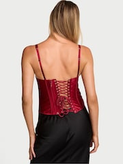Victoria's Secret Red Lacquer Push Up Satin Corset Top - Image 3 of 3