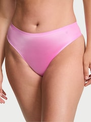 Victoria's Secret Lilac Shimmer Pink Thong Mid-Rise Knickers - Image 1 of 3