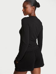 Victoria's Secret Black Cotton Fitted Long Sleeve T-Shirt - Image 2 of 2