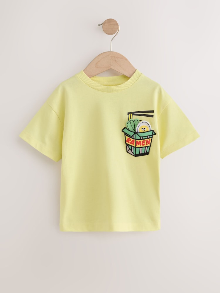 Yellow Ramen Interactive Short Sleeve 3D Padded T-Shirt (3mths-7yrs) - Image 1 of 4