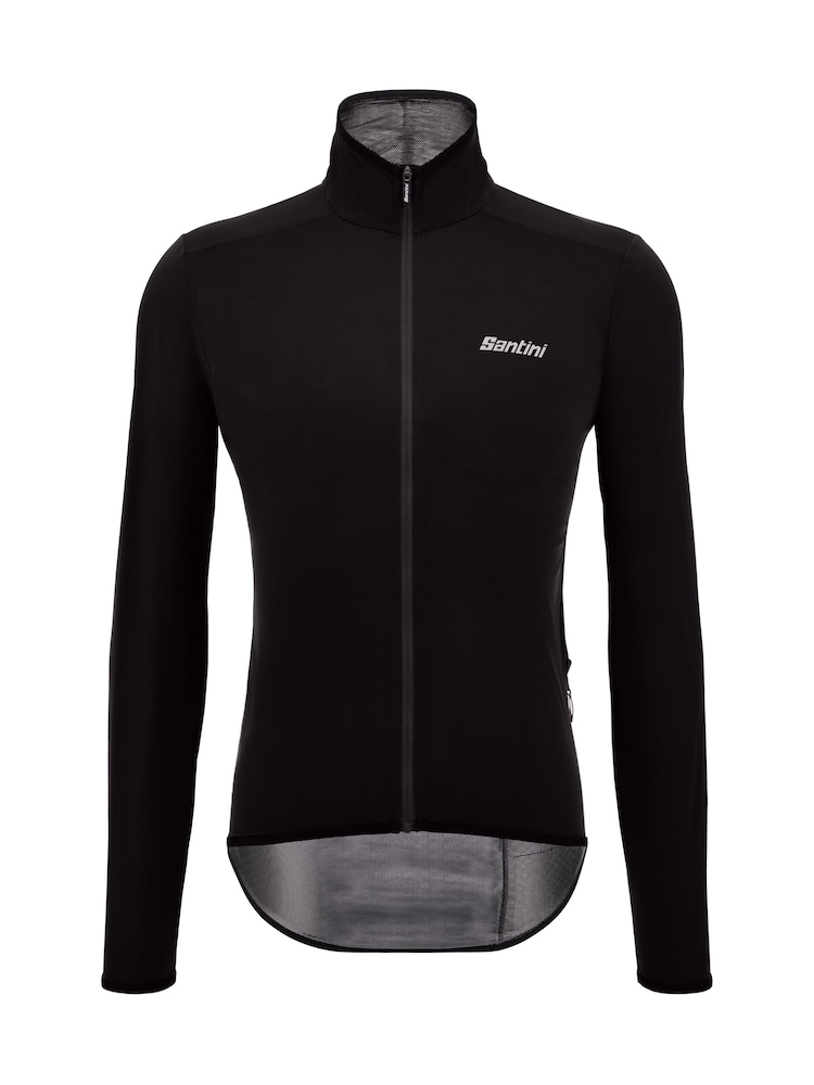 Santini Black Guard Nimbus Rainproof Packable Cycling Jacket - Image 4 of 4 Santini Black Guard Nimbus Rainproof Packable Cycling Jacket - Image 4 of 4