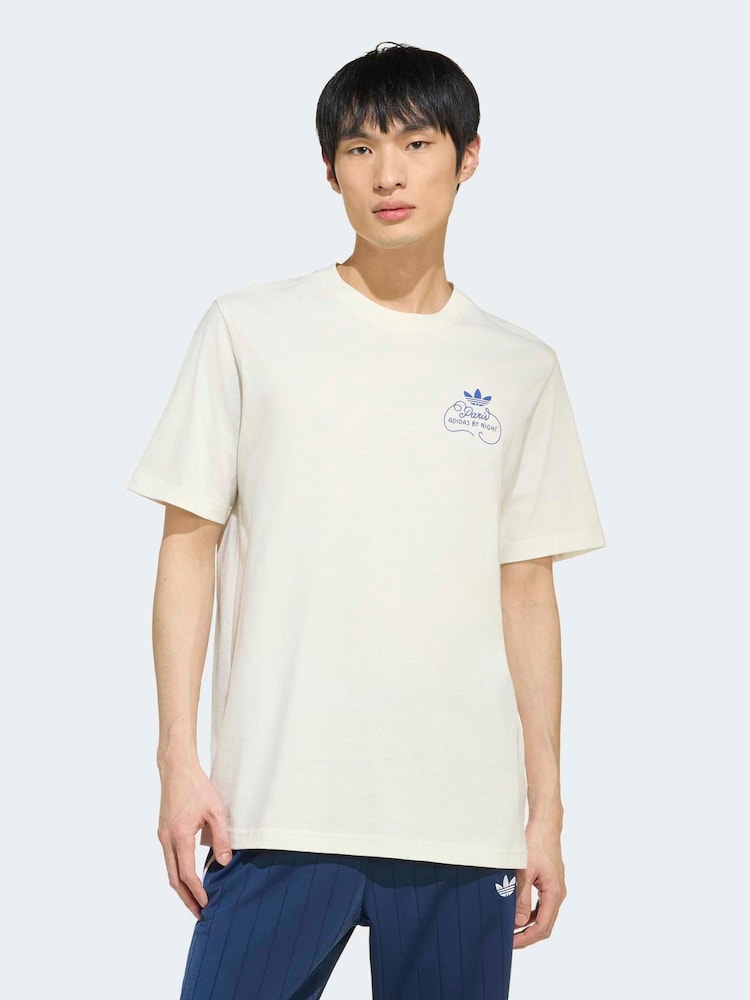 adidas Originals White Paris Graphic T-Shirt - Image 1 of 7 adidas Originals White Paris Graphic T-Shirt - Image 1 of 7