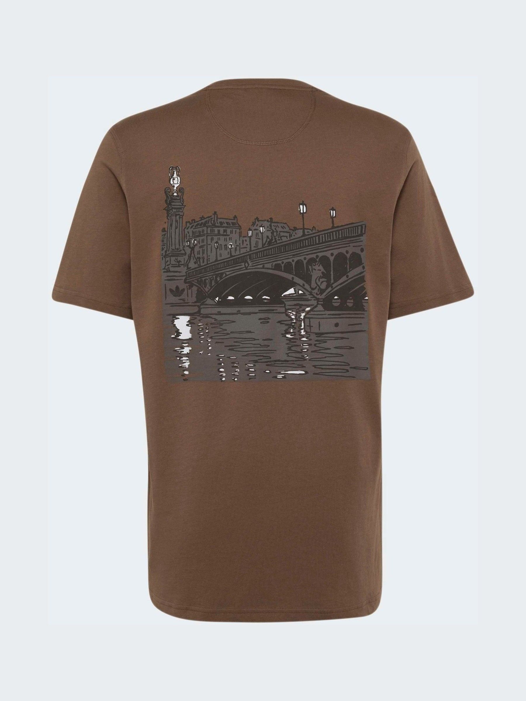 Buy adidas Originals Brown Paris Graphic T-Shirt from Next USA