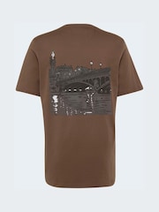 adidas Originals Brown Paris Graphic T-Shirt - Image 2 of 2