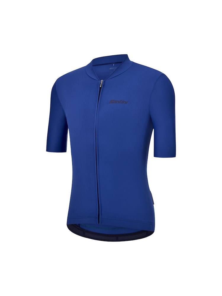 Santini Blue Sensation Cycling Short Sleeve Plain Jersey - Image 2 of 4 Santini Blue Sensation Cycling Short Sleeve Plain Jersey - Image 2 of 4