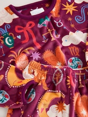 Plum Purple Cosy Fleece Pyjamas (3-16yrs) - Image 4 of 4